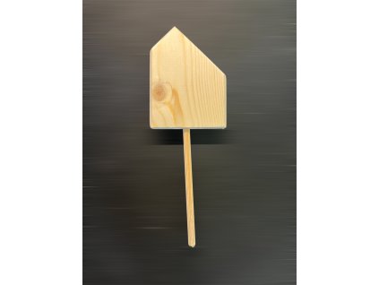 dřevěný domeček na zápich k dotvoření č.2 (7x1,9cm) – dřevěná dekorace