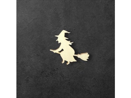 čarodějnice na koštěti k dalšímu tvoření - č.1 – dřevěná dekorace