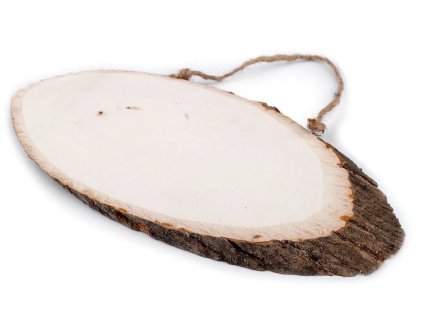 Dřevěná oválná tabulka s poutkem 33–40 cm