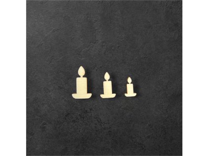 3ks svíček k dalšímu tvoření - č.1 – dřevěná dekorace