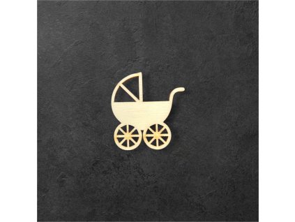 kočárek k dalšímu tvoření - č.1 – dřevěná dekorace