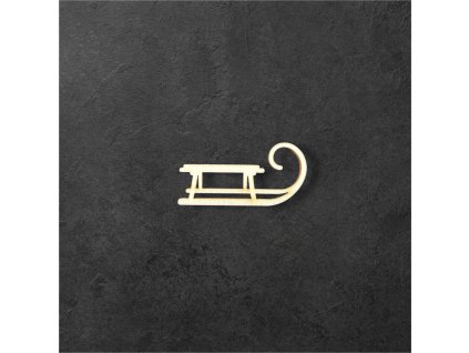 sáňky k dalšímu tvoření - č.1 – dřevěná dekorace