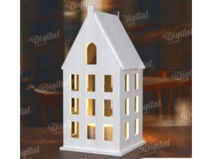 dřevěný domeček  skládačka z překližky 1. – skládačka z topolové překližky, dřevěná stavebnice