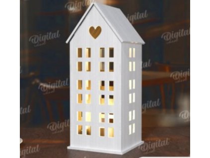 dřevěný domeček  skládačka z překližky 4. – skládačka z topolové překližky, dřevěná stavebnice