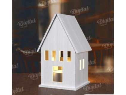 dřevěný domeček  skládačka z překližky 5. – skládačka z topolové překližky, dřevěná stavebnice