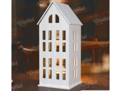 dřevěný domeček  skládačka z překližky 8. – skládačka z topolové překližky, dřevěná stavebnice