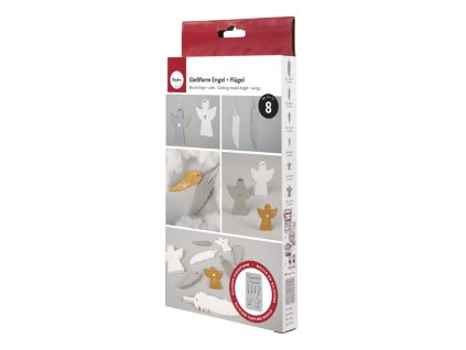 5944 silikonova forma andelska kridla a postavicky sada 8 dekorativnich motivu