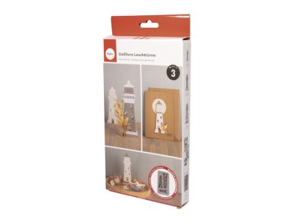 5956 silikonova forma majaky sada 3 tvaru pro dekorace