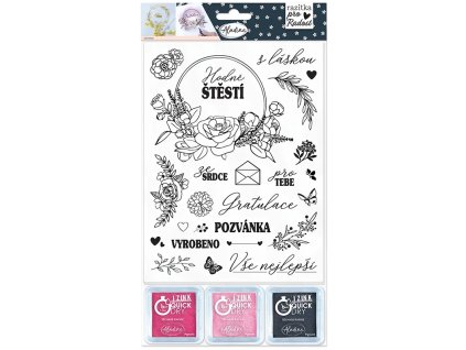 7238 55036 razitka aladine stamp with love 25ks kvetinova razitka