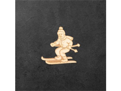 dřevěný výřez k dalšímu tvoření - lyžař – dřevěná dekorace