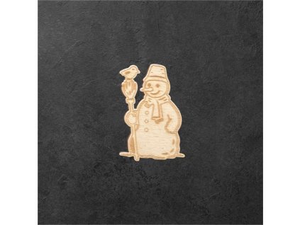 dřevěný výřez – sněhulák – dřevěná dekorace