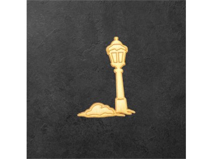 dřevěný výřez – zimní lampa – dřevěná dekorace