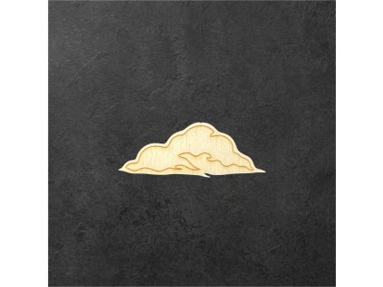 dřevěný výřez – hromada sněhu – dřevěná dekorace