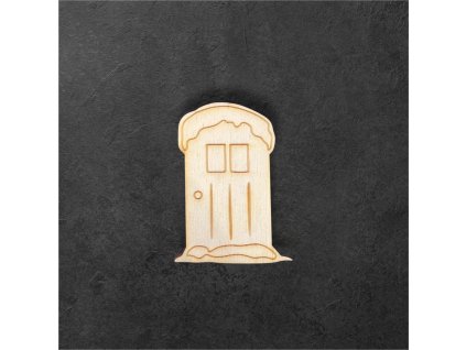 dřevěný výřez – zimní dveře 3 – dřevěná dekorace