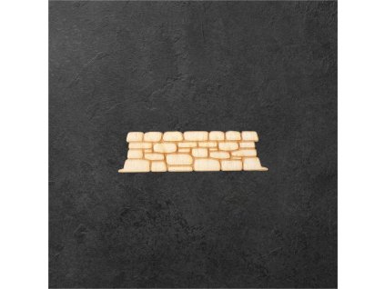 dřevěný výřez – kamenná zídka – dřevěná dekorace