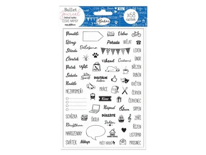7609 55026 diarova razitka aladine stampo bullet journal 68ks ceske napisy