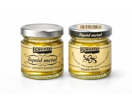 Skleněné nádoby Pentart s metalickou barvou