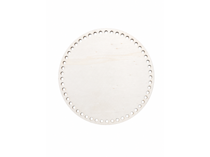 Macramé dno kruh 200 mm – dřevěný výřez, otvory 6 mm