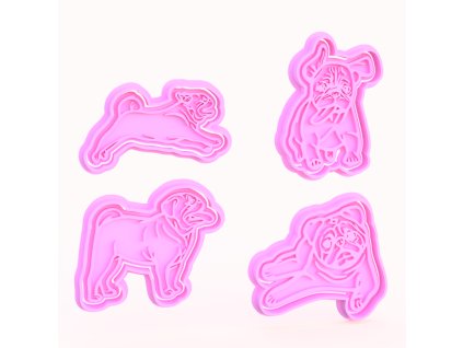 vykrajovátka na polymerové hmoty – mops  pugs