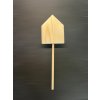 dřevěný domeček na zápich k dotvoření č.1 (7x1,9cm) – dřevěná dekorace