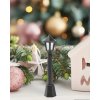 miniaturní pouliční lampa – černá, plastová, výška 8 cm – přírodní provedení