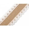 Jutová stuha s krajkou 54 mm × 2 m – romantický vintage styl
