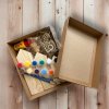 dárková sada k tvoření domečku – kompletní kreativní box – dřevěná dekorace