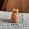 mini dekorační pytel – odlitek (1 ks) – dřevěná dekorace