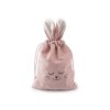 Sametový dárkový pytlík zajíček – pudrová (15 × 28 cm ) – detail produktu