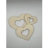 Dřevěné srdce s vykrojením z překližky 7,5cm