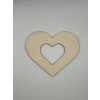 Dřevěné srdce s vykrojením z překližky 12,5cm