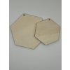 Dřevěný hexagon s očkem — polotovar k dotvoření 20cm