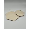 Dřevěný hexagon s očkem — polotovar k dotvoření 20cm