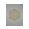 Dřevěný hexagon s očkem — polotovar k dotvoření 20cm