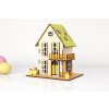 velikonoční dřevěný patrový domeček  skládačka k dotvoření – skládačka z topolové překližky, dřevěná stavebnice