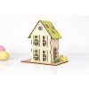 velikonoční dřevěný patrový domeček  skládačka k dotvoření – dřevěná stavebnice k dotvoření, kreativní polotovar