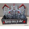 Dřevěný organizér domeček – skládačka k dotvoření
