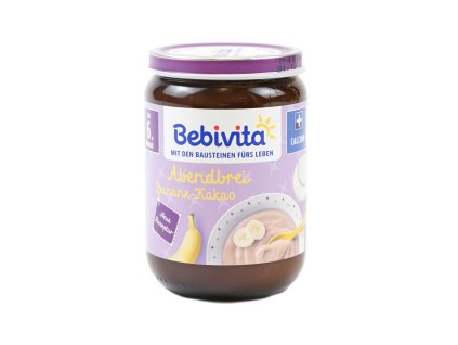 Bebivita Večerní krupicovo-banánová kaše s kakaem od 6. měsíce