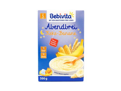 Bebivita Mléčná kaše na dobrou noc Keksy-Banán od 5. měsíce