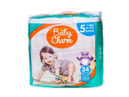 Baby Charm Super Dry Flex vel. 5 Junior, 11 - 25 kg, 34 ks