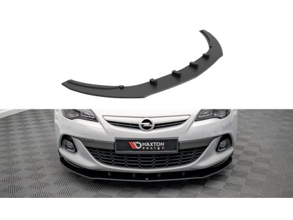 Maxton Design "Street Pro" spoiler pod přední nárazník pro Opel Astra J (Mk4), plast ABS bez povrchové úpravy, GTC OPC-Line, s červenou linkou