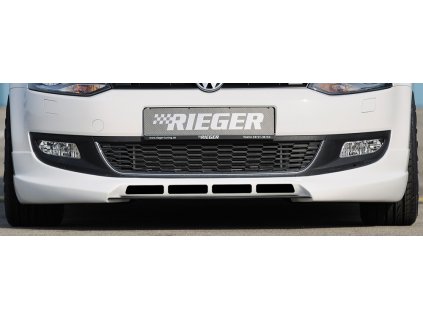 Rieger spoiler pod přední nárazník pro Volkswagen Polo 6 6R 3-dvéř., 5-dvéř. před faceliftem, r.v. 04/09-01/14, plast ABS bez povrchové úpravy, s žebrováním