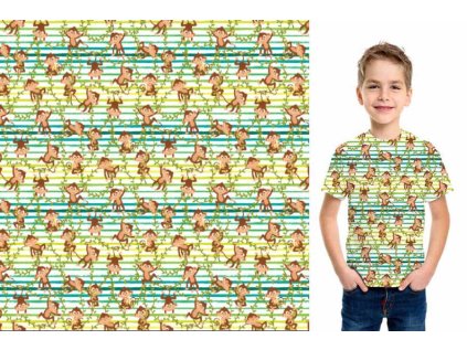 1956 bavlneny uplet deluxe digitisk opicky