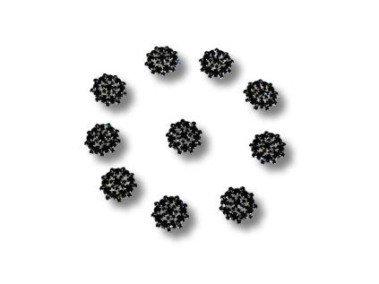 Štrasový knoflík černá (2,1cm)