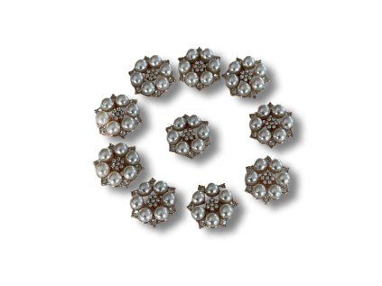 Luxusní knoflík s perličkami #2 (2,7cm)