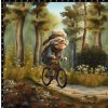 cartoon grandmother riding panel100 czechy MK