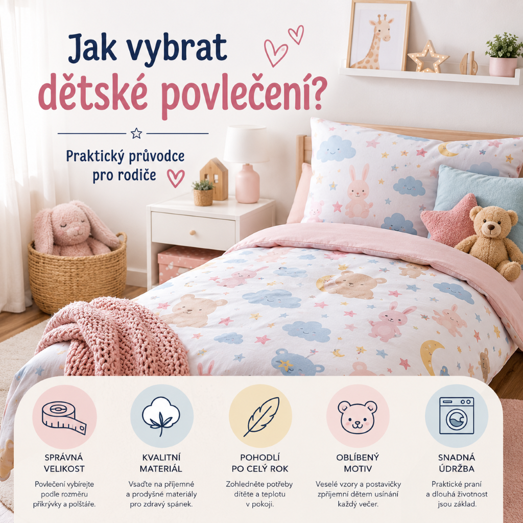 🧸 Jak vybrat dětské povlečení? Praktický průvodce pro rodiče