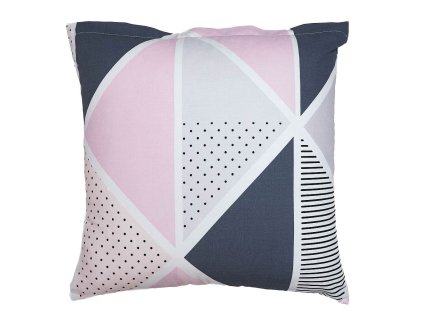 Povlak na polštář bavlna Pyramidy pudrové (Rozměr 40x40)