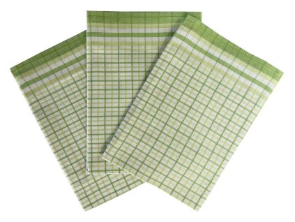 kuchynske uterky 3ks bambus kostka mala zelena dadka vracov