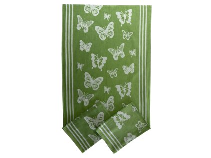 Kuchynske uterky 3ks Motylci zelena Dadka Vracov